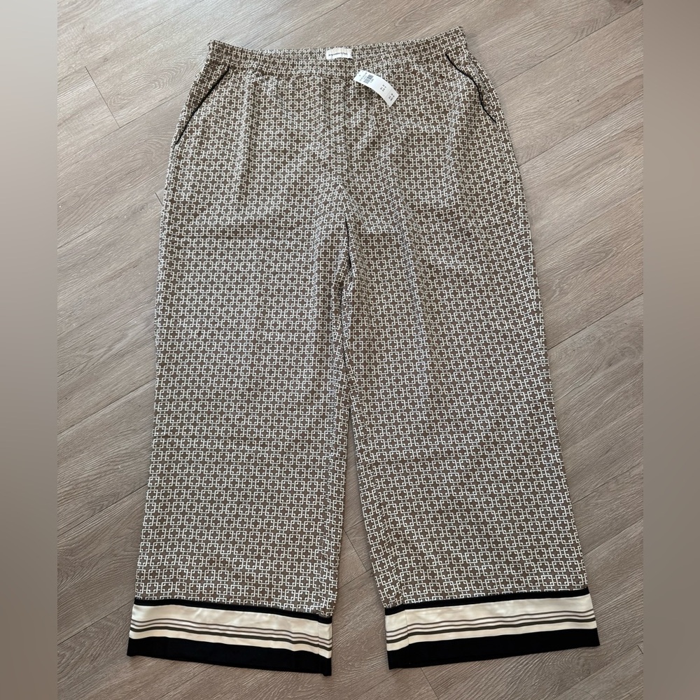 NTW Abercrombie & Fitch Wide-Leg Pants with Striped Hem